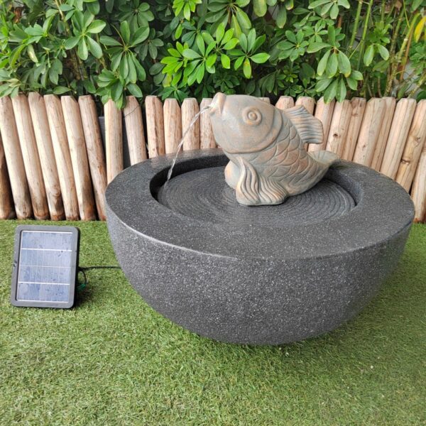 Geno Home and Garden Solar Water Fountain with LED Lights Water Pumps Waterfalls for Garden Patio Outdoor Solar Powered